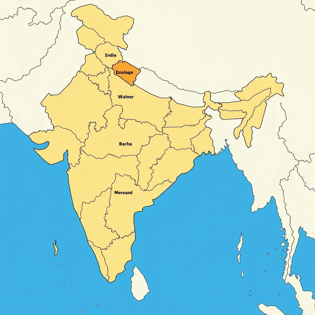 Map of India's International Airports