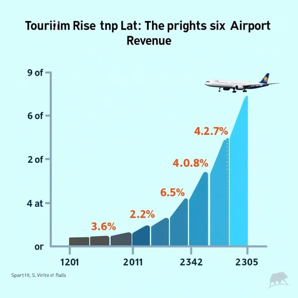 Graph depicting projected growth of tourism in India following AAI airport approvals