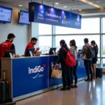 Indigo Counter at Kempegowda International Airport