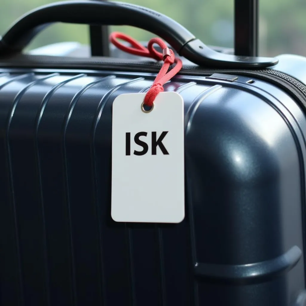 Luggage tag with ISK airport code