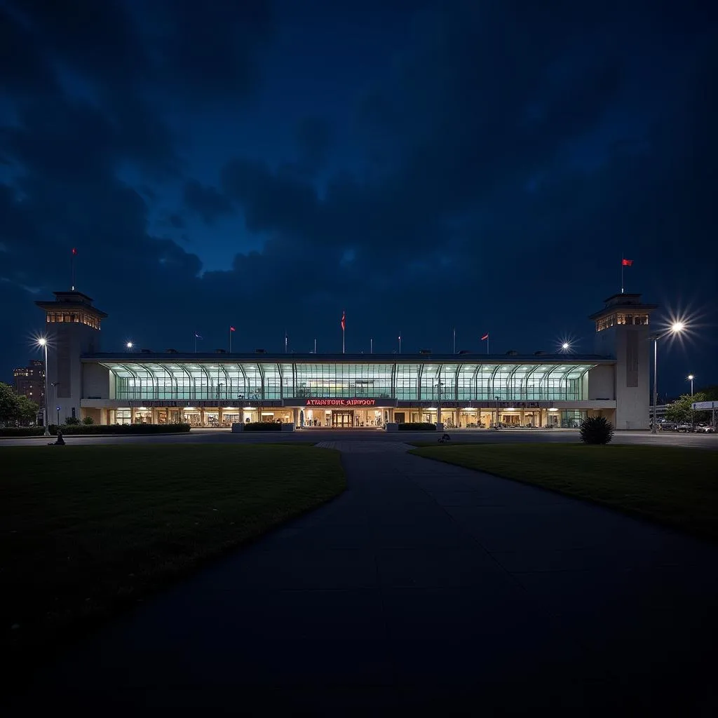 Istanbul Ataturk Airport Exterior Night View