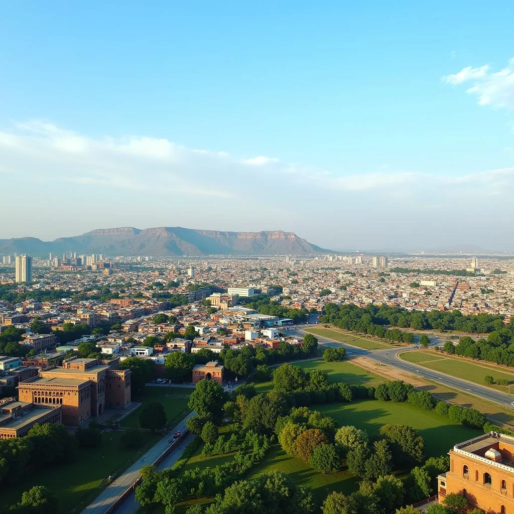 Panoramic View of Jaipur from the Airport