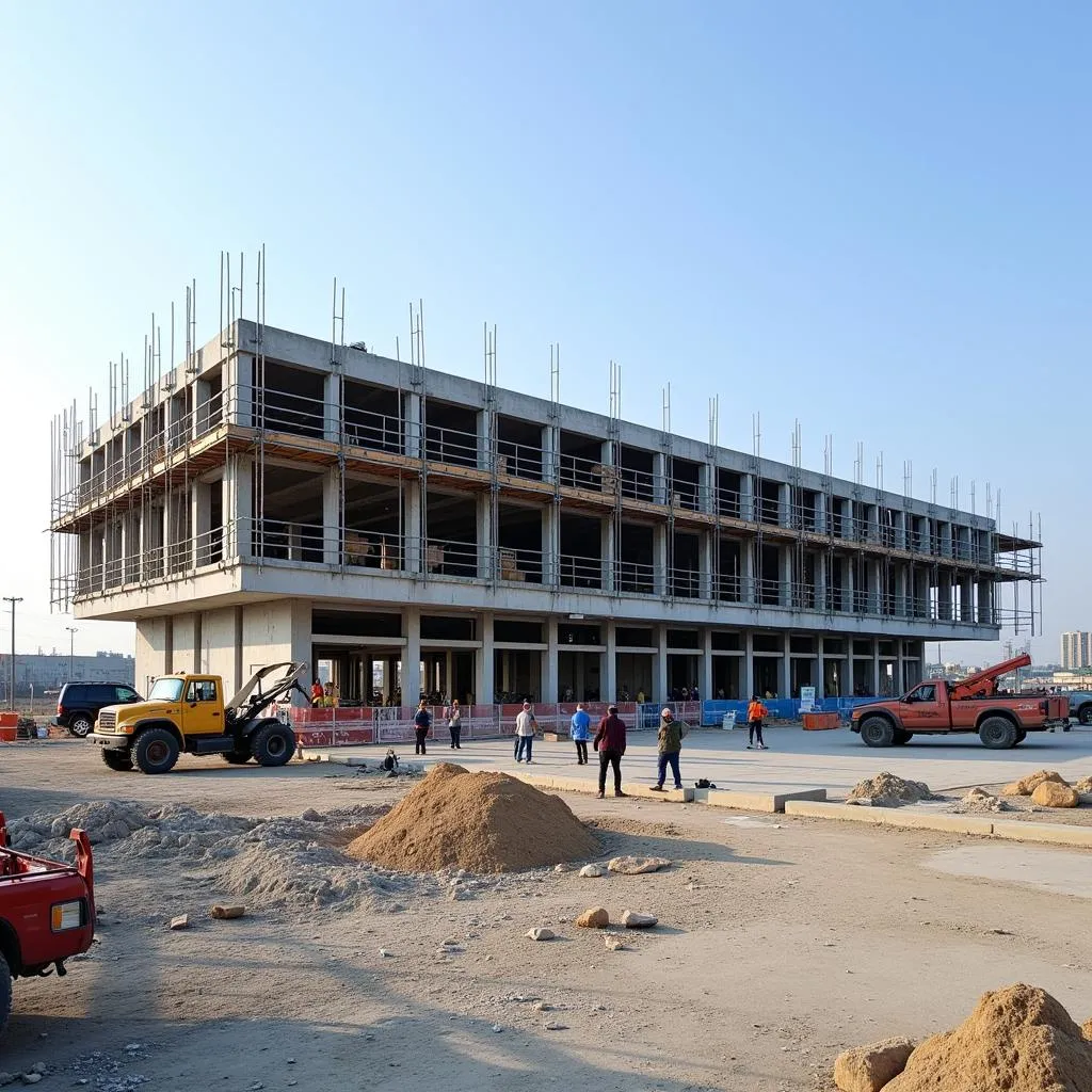 Construction Progress of Jewar Airport Terminal Building