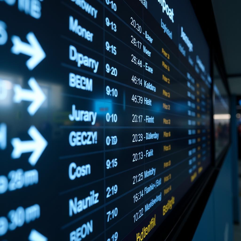 Jodhpur Airport Flight Information Screen