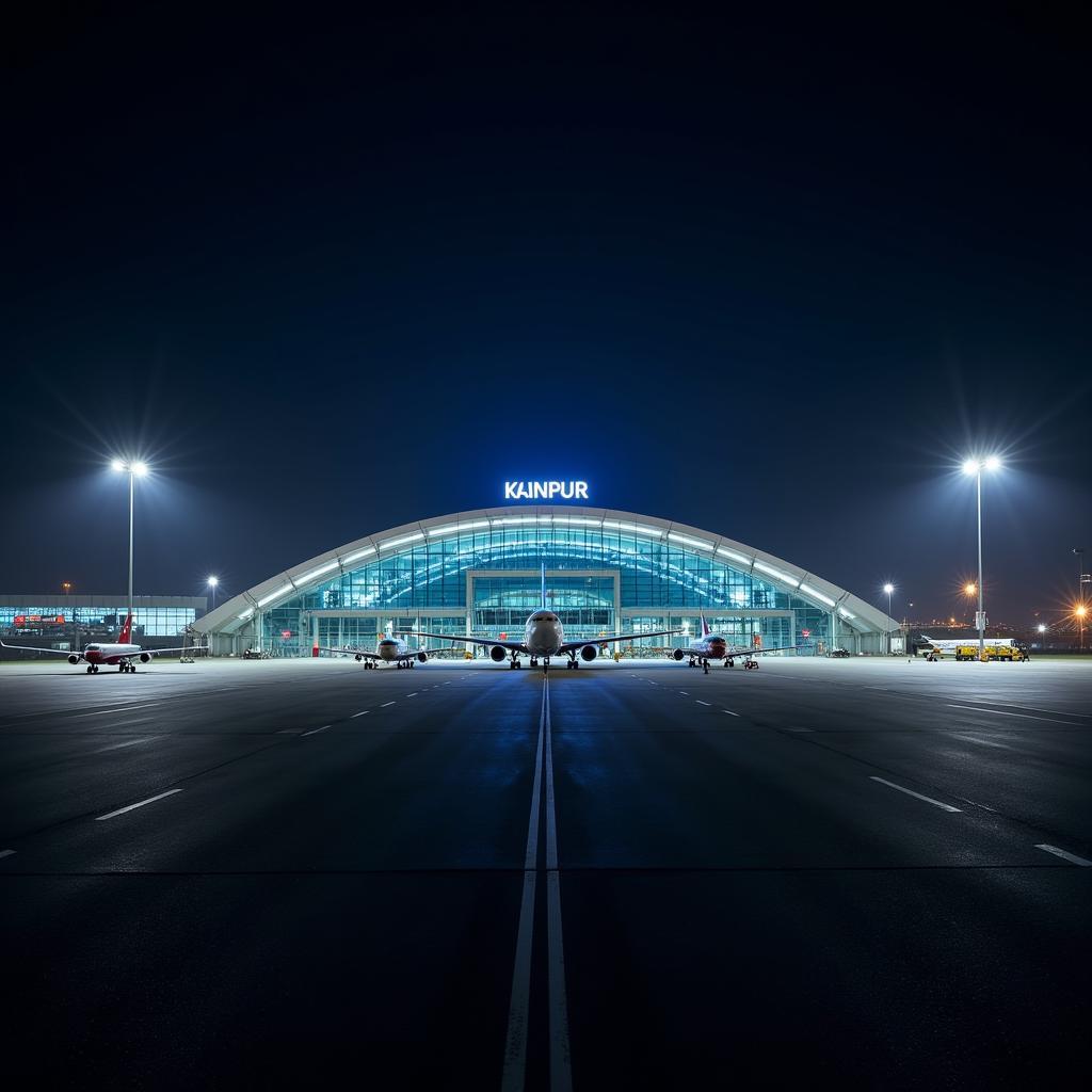 Kanpur Airport Night View