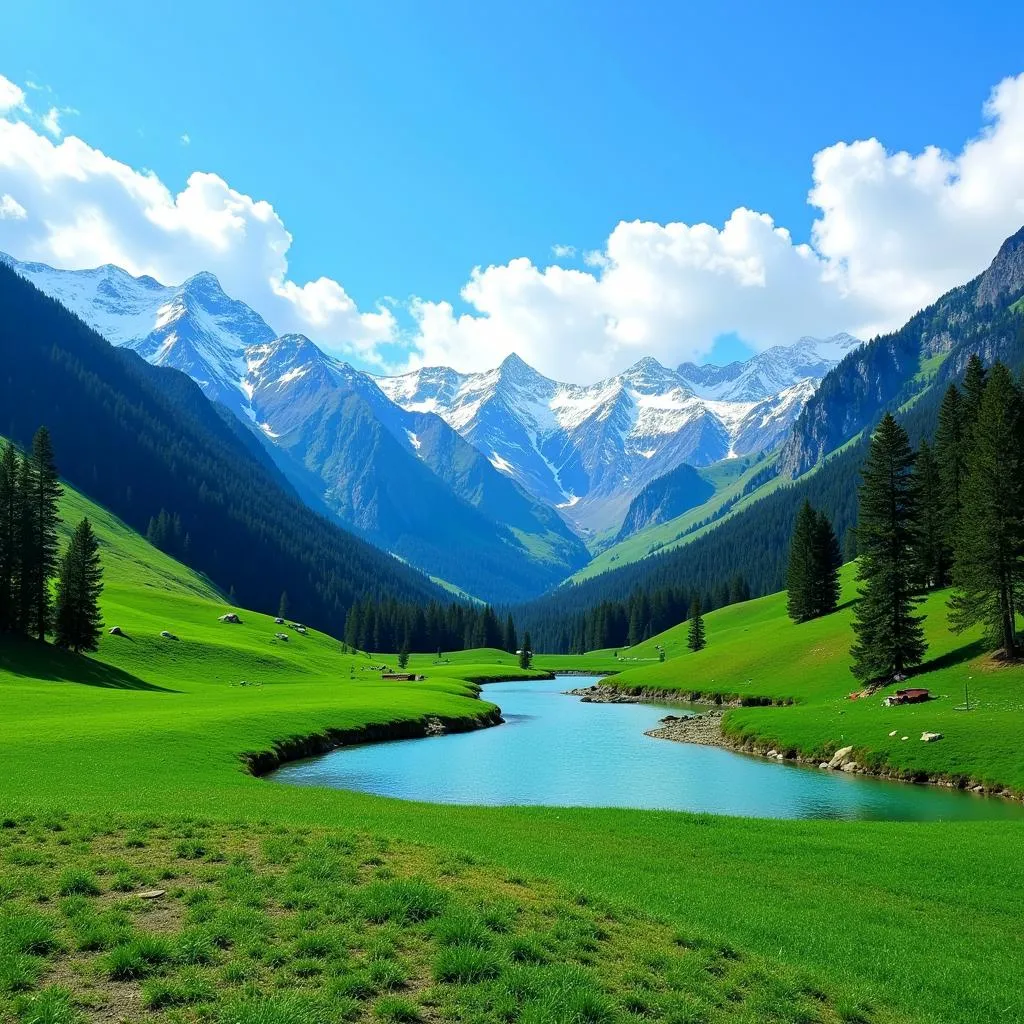 Breathtaking Kashmir Valley Landscape