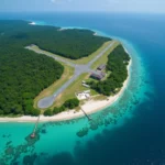 Kavaratti Lakshadweep Airport Aerial View