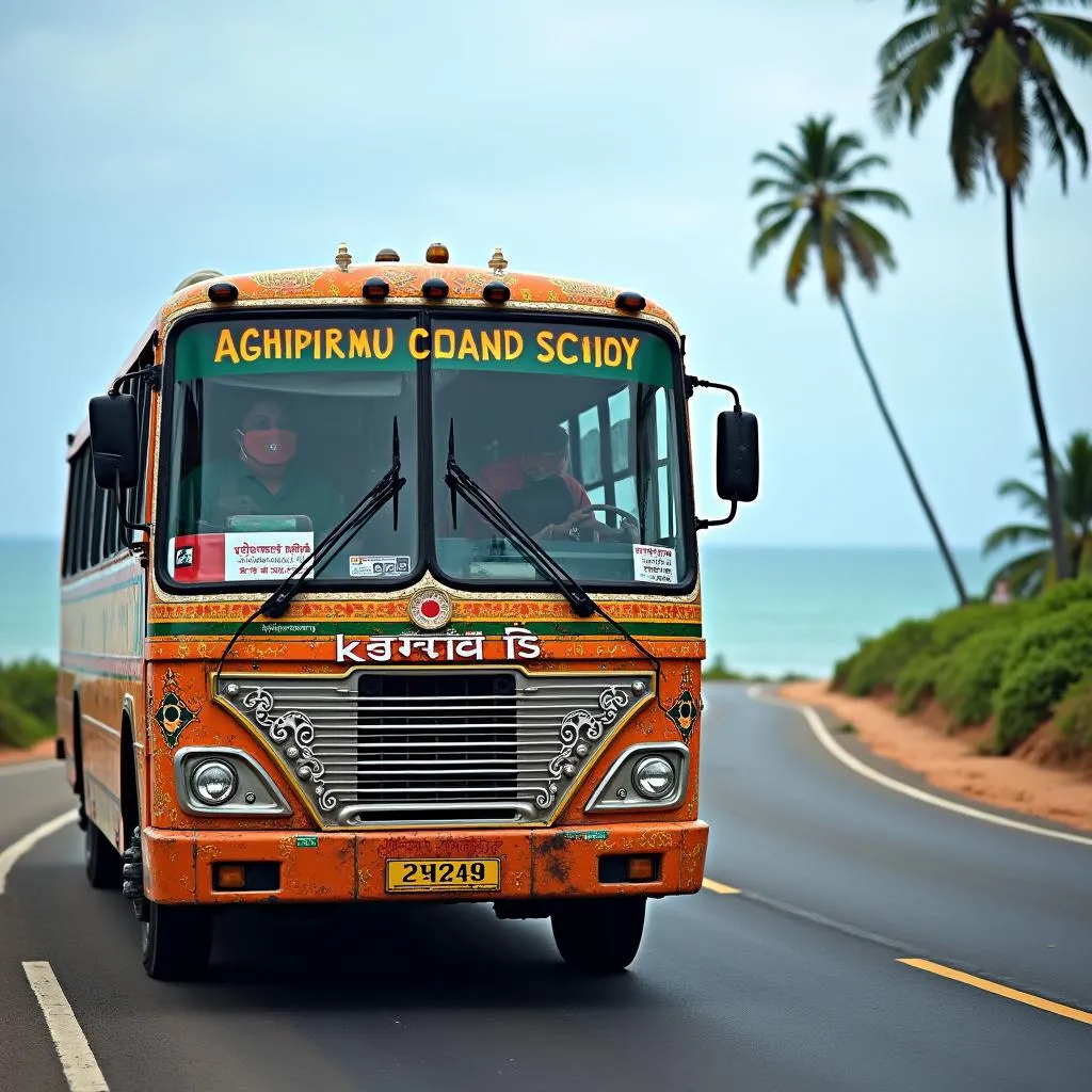 Kerala State Transport Bus in Varkala