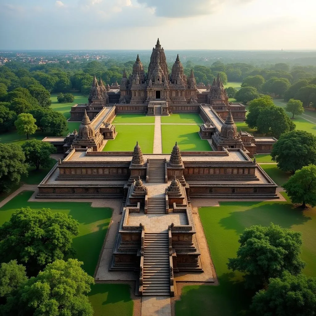 Khajuraho Temples Aerial View