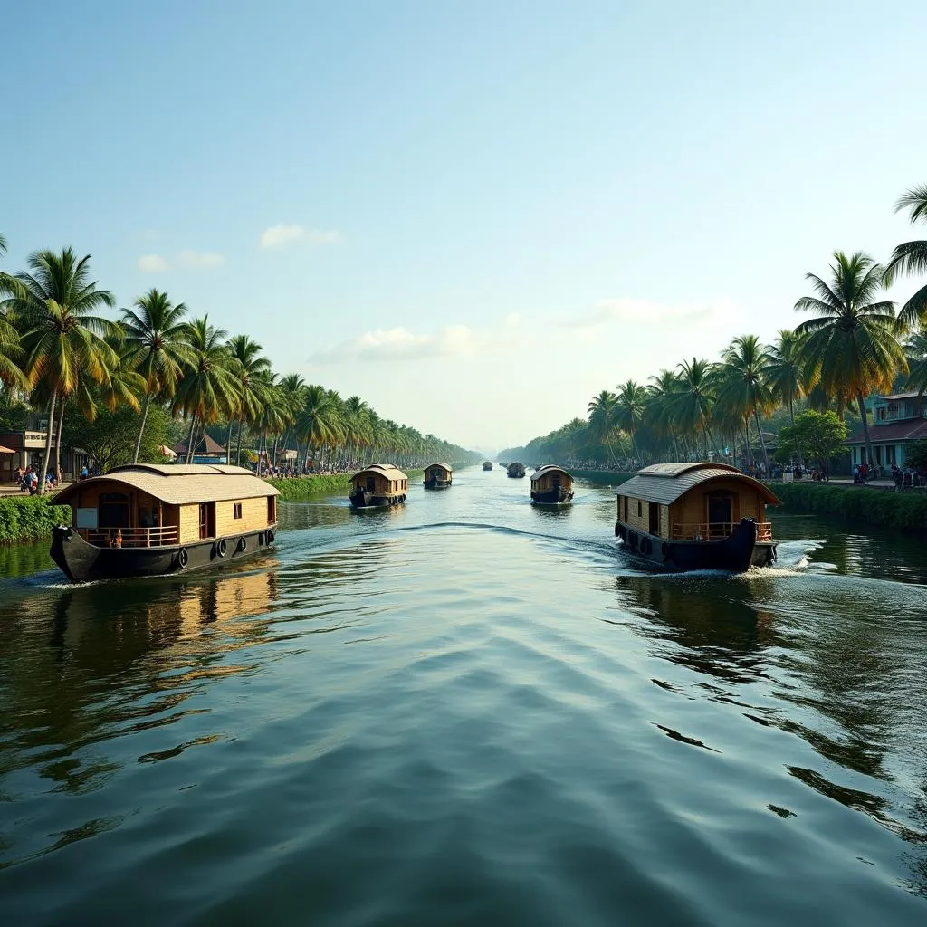 Scenic view of the Kochi backwaters