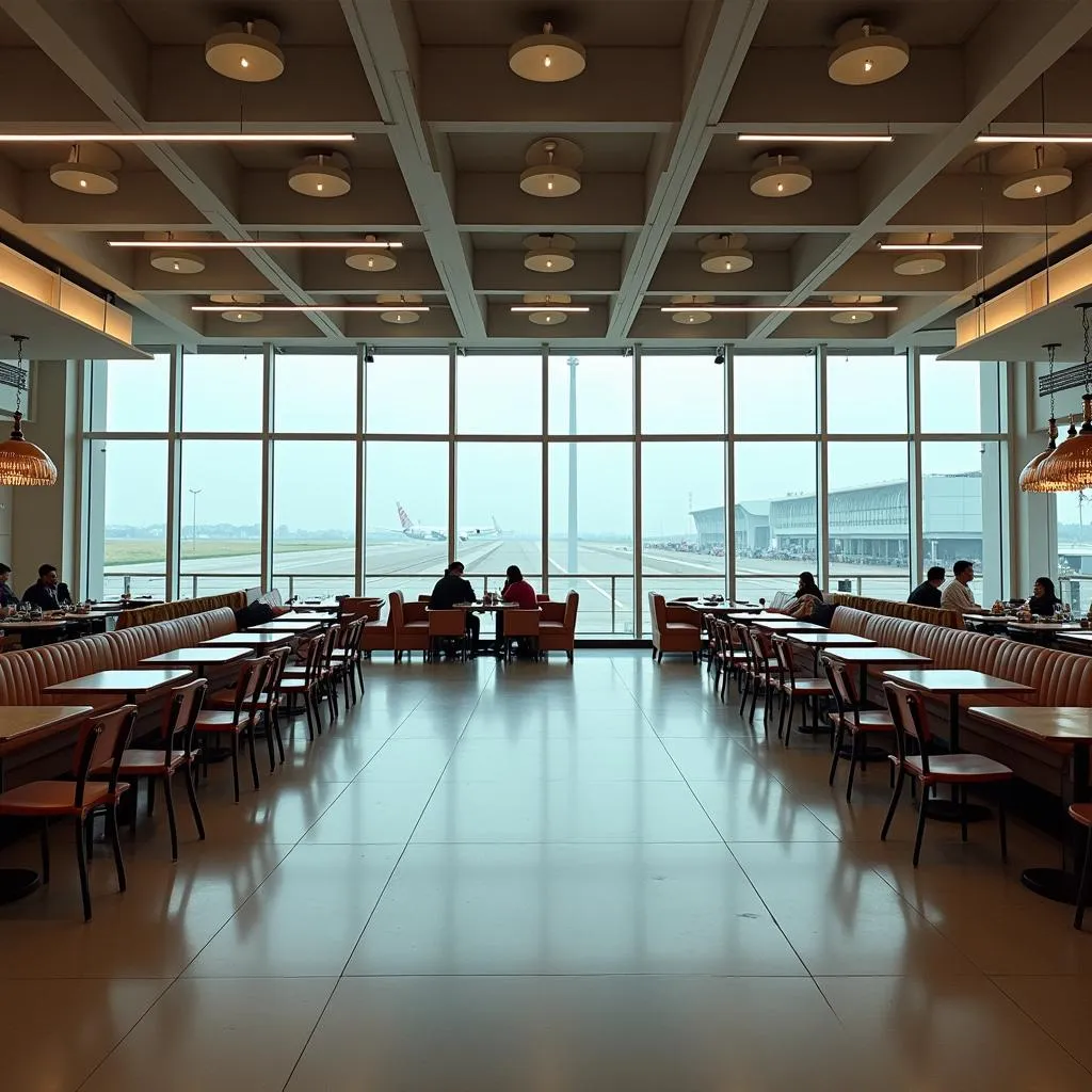 Kolkata Airport Food Court Seating Area