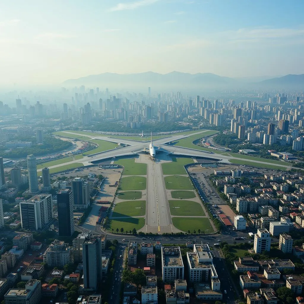 Kolkata Cityscape with Airport