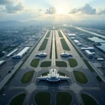 Aerial View of the Largest Airport in India