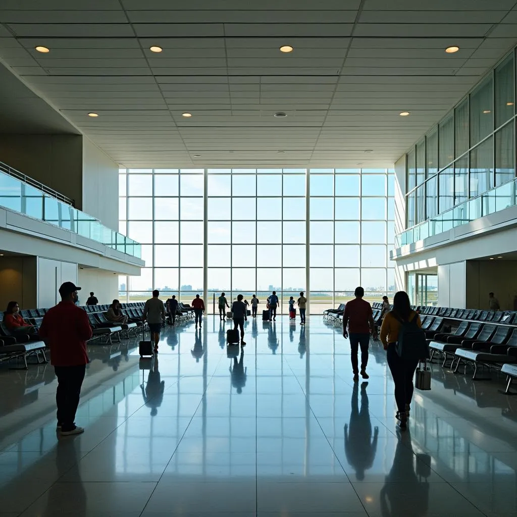 Modern terminal building at Las Americas International Airport