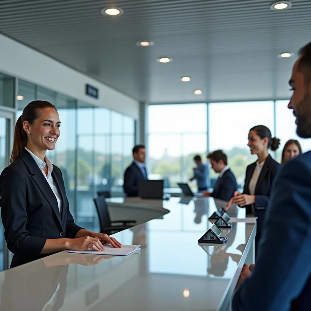 LGRP Airport Information Desk with Friendly Staff