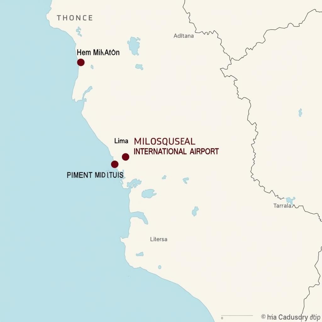 Lima Airport Location on a map