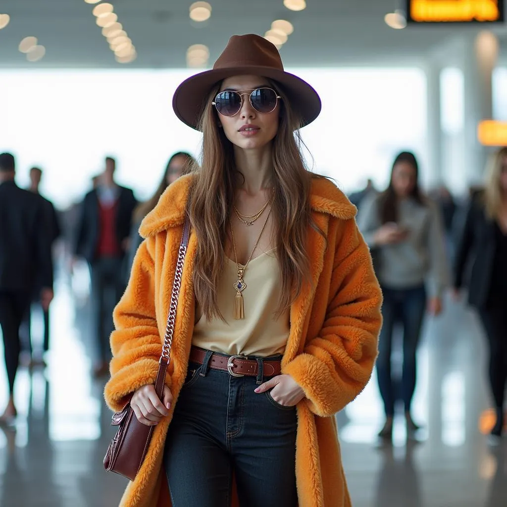 Lisa Manoban's trendsetting airport style