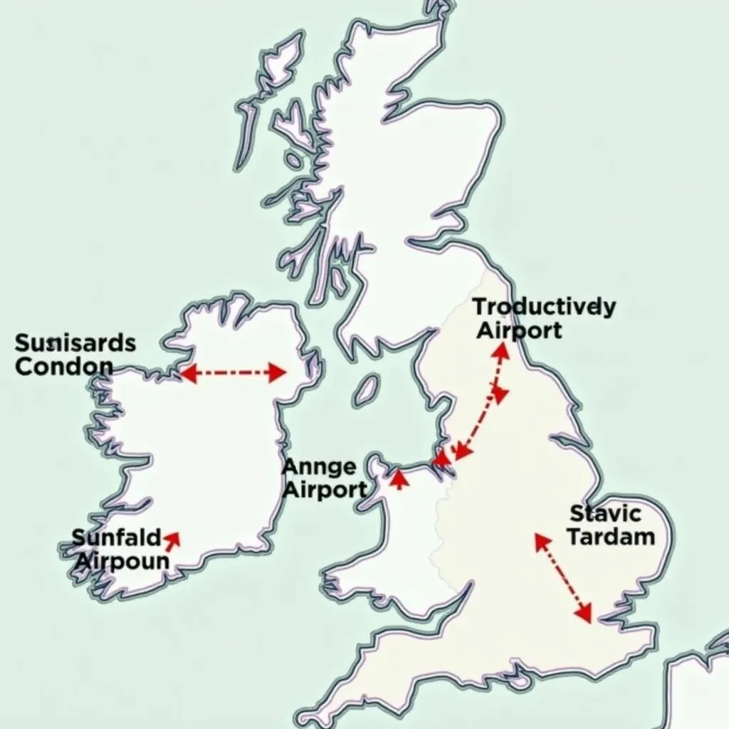 Map of London Airports