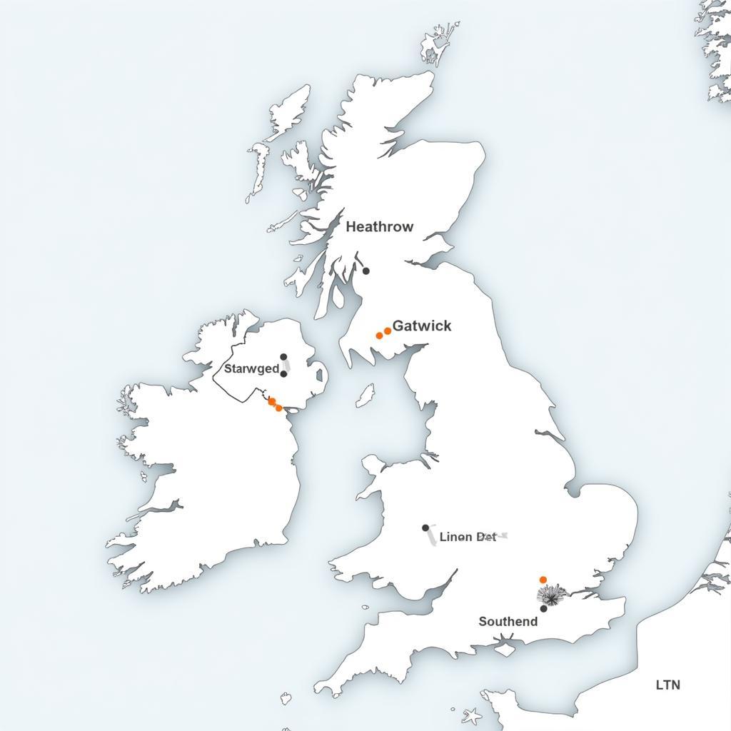 Map of London Airports