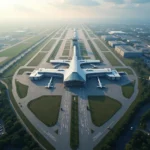 Aerial View of Lucknow Airport