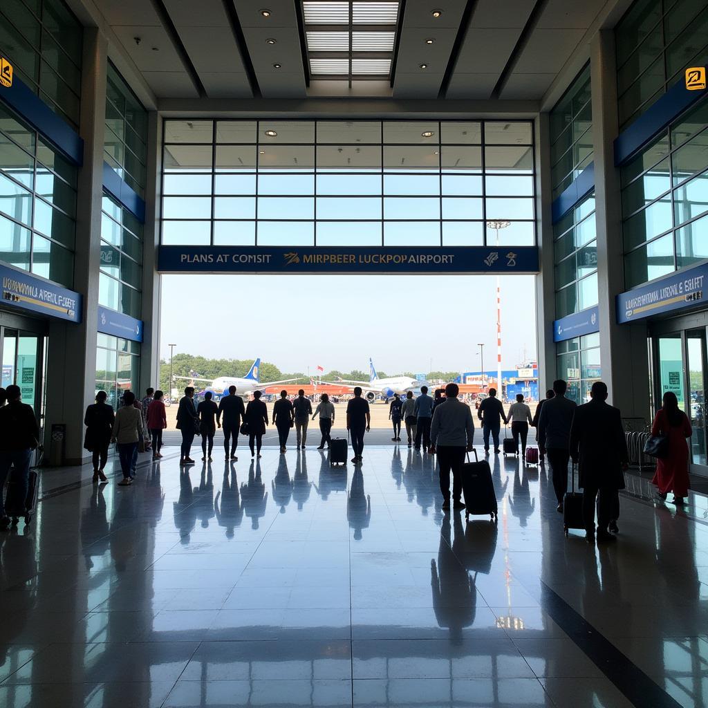 Modern Facade of Lucknow Airport Terminal