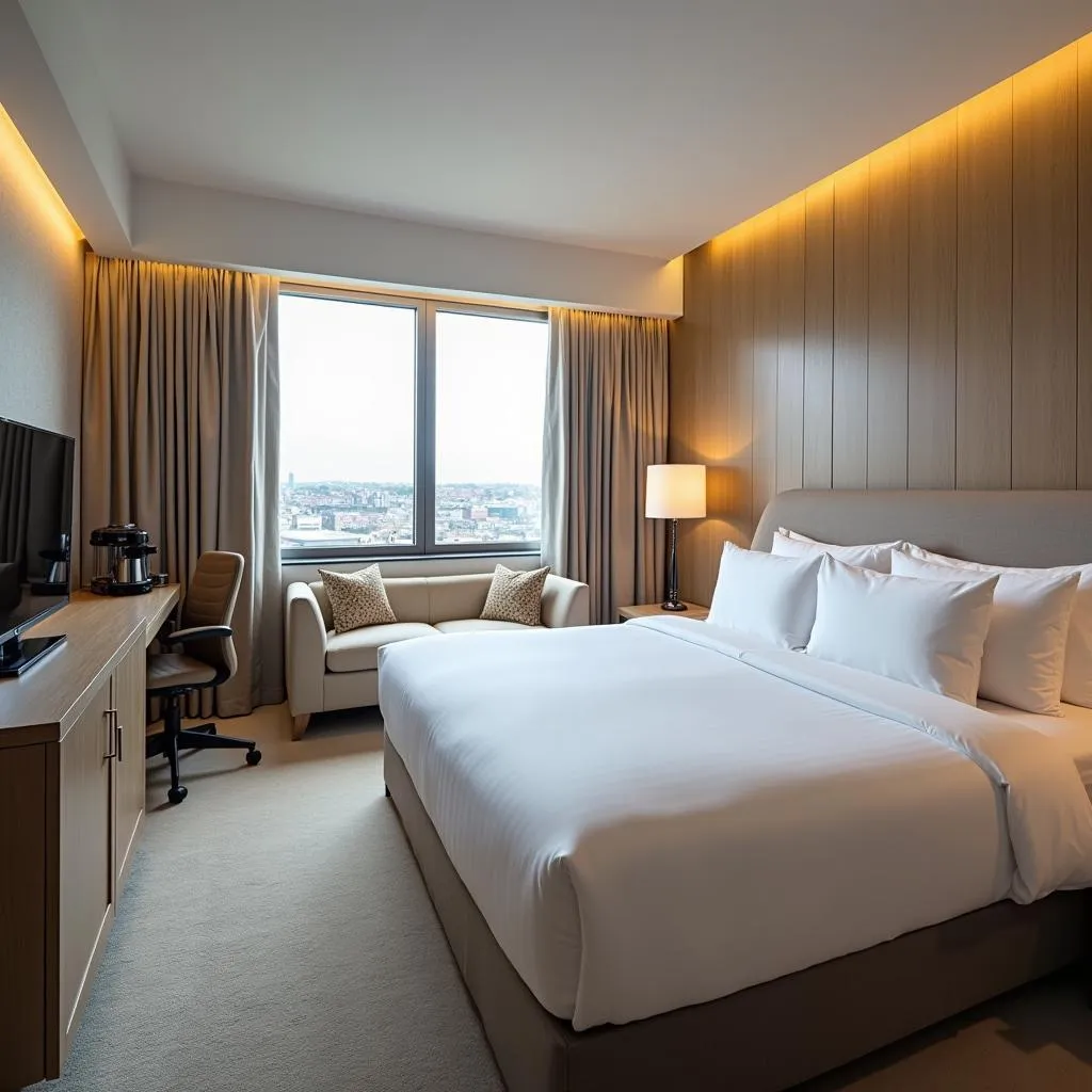 Luxury hotel room near Delhi Airport