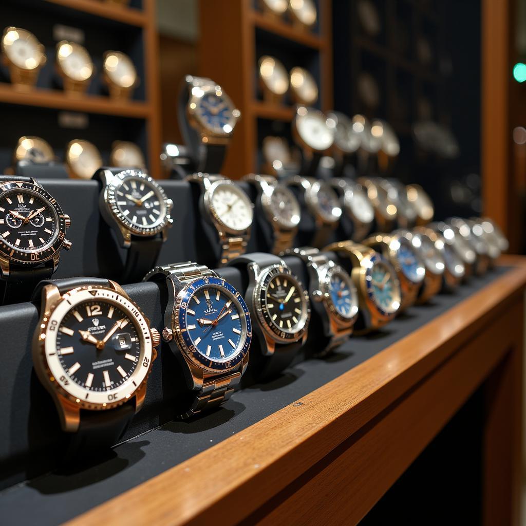 Luxury Watches on Display at Dubai Airport