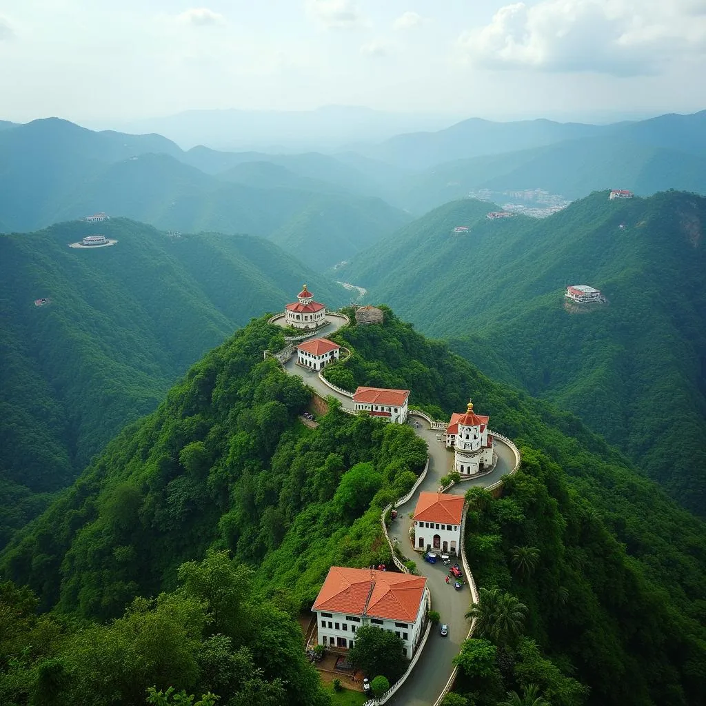 Aerial view of Mahabaleshwar hill station