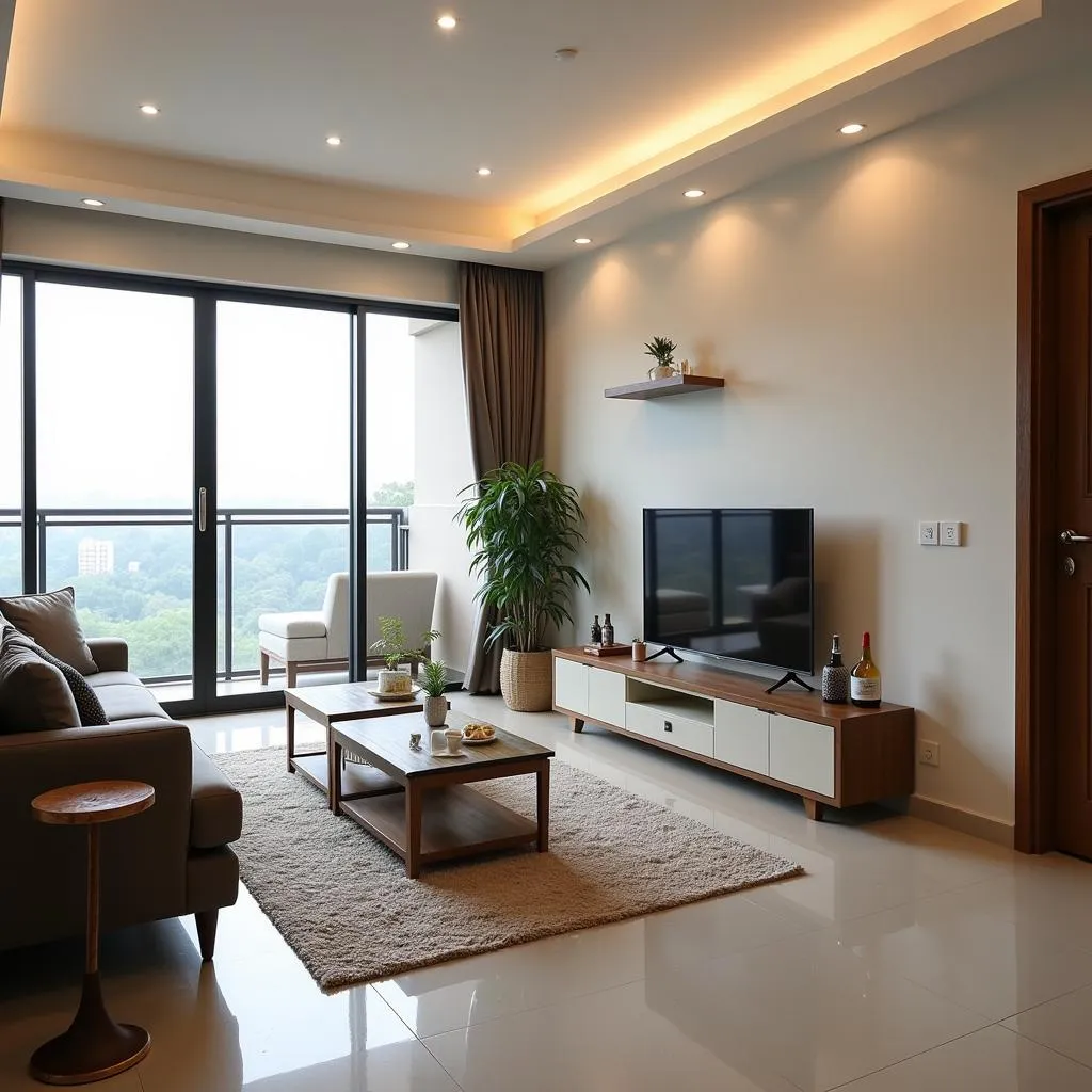 Interior of a modern 2 BHK flat