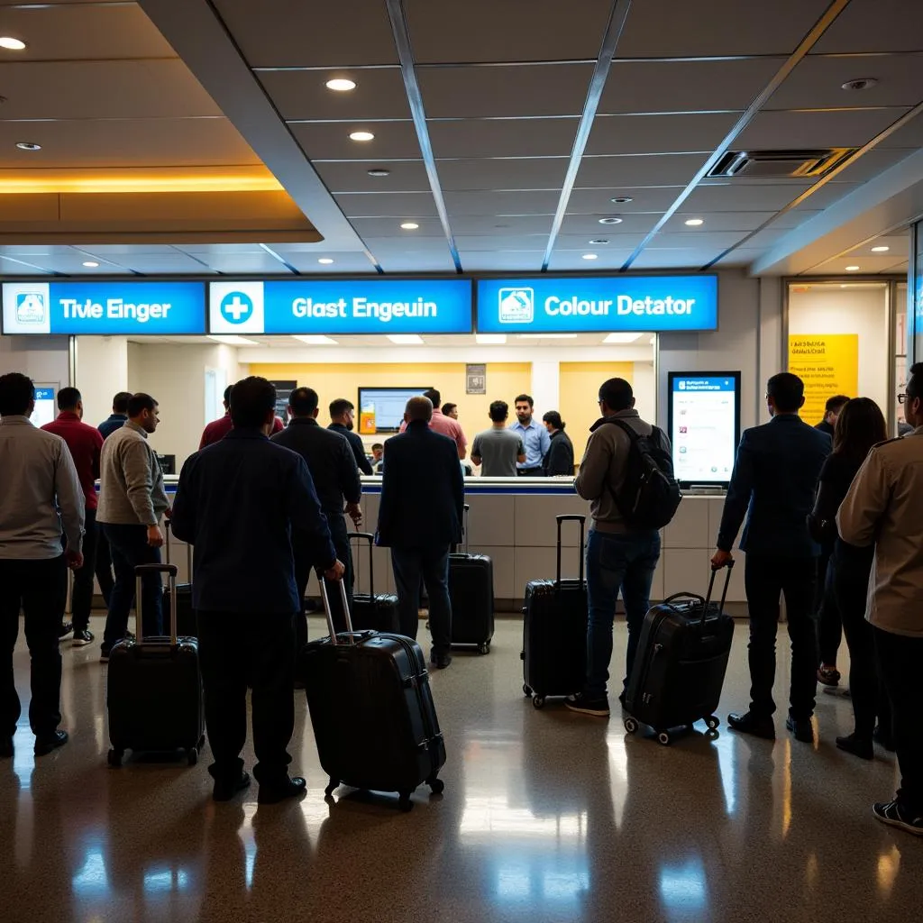 Currency exchange counters at Mumbai Airport