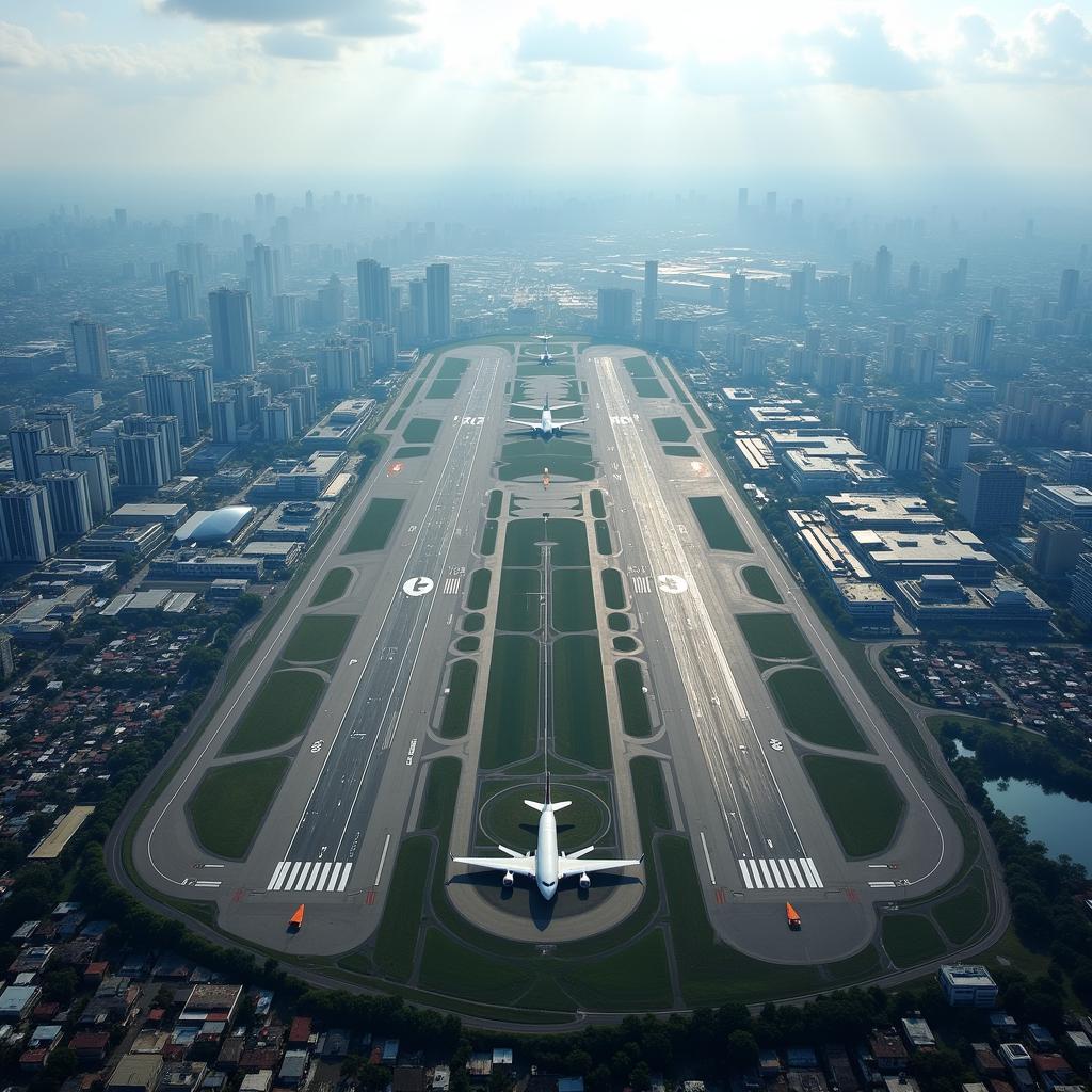 Mumbai Airport Aerial View