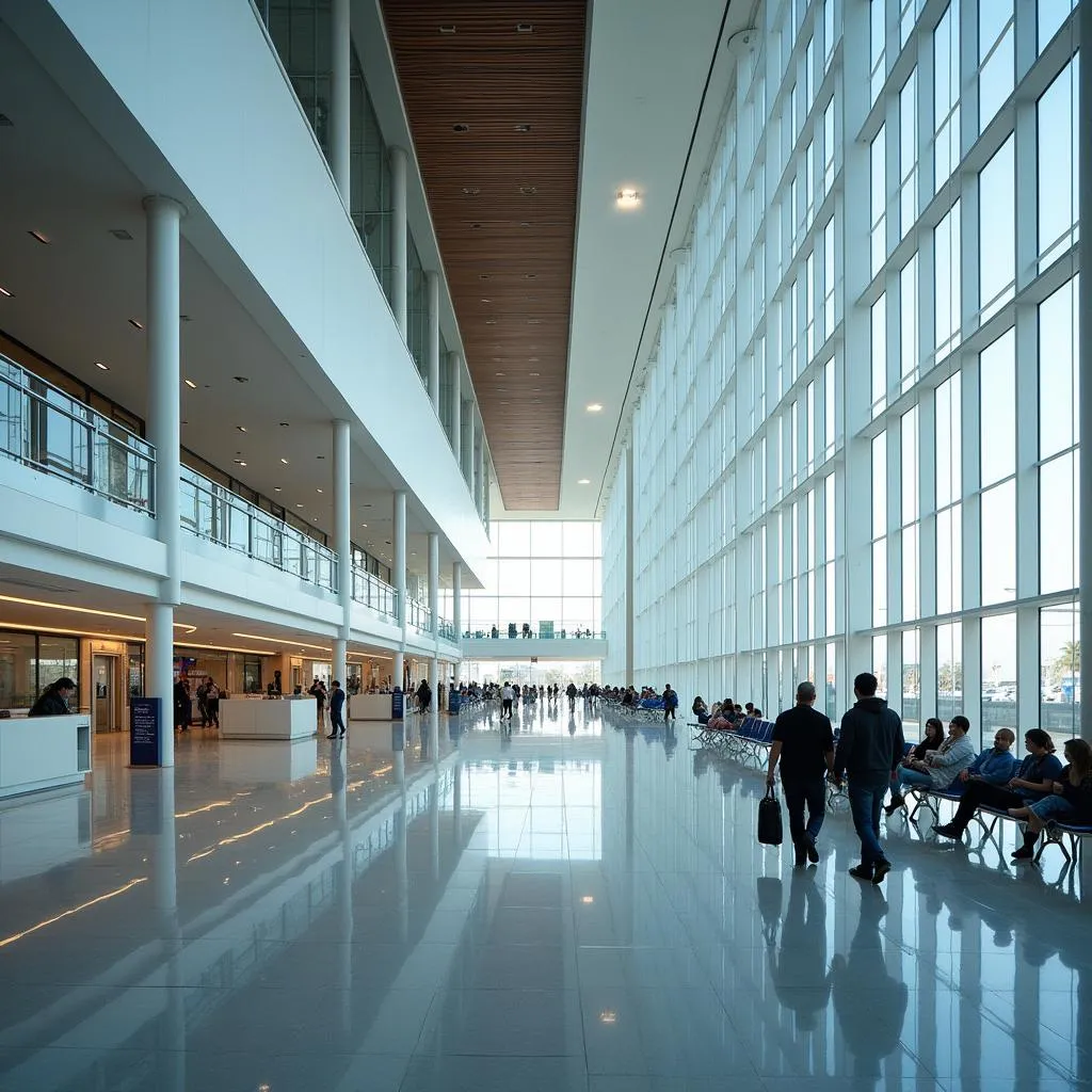 Modern terminal building at Mumbai Airport