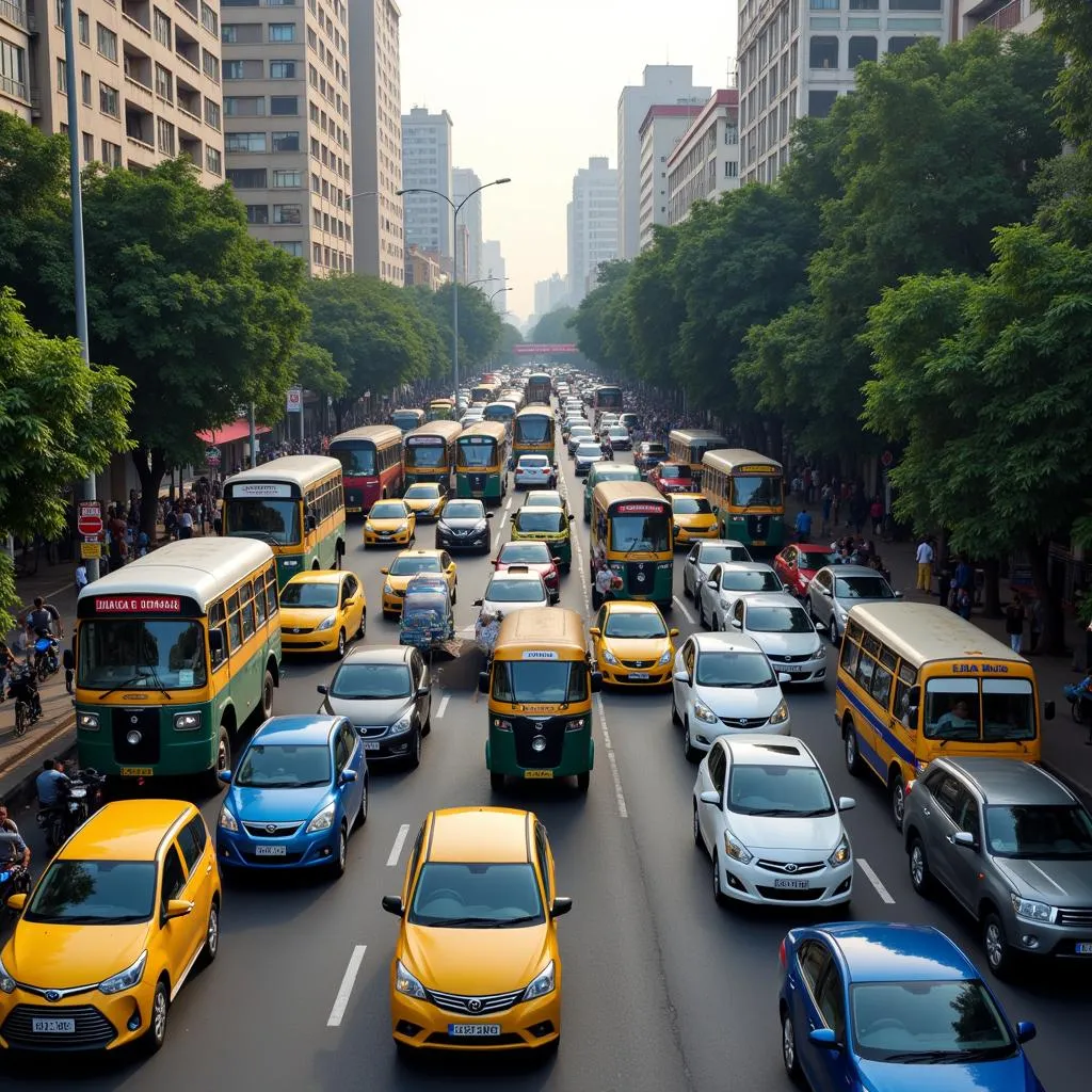 Heavy Traffic Congestion in Mumbai During Peak Hours