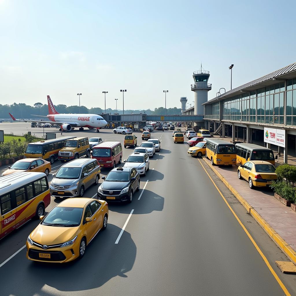 Transportation options at Mundha Pande Airport