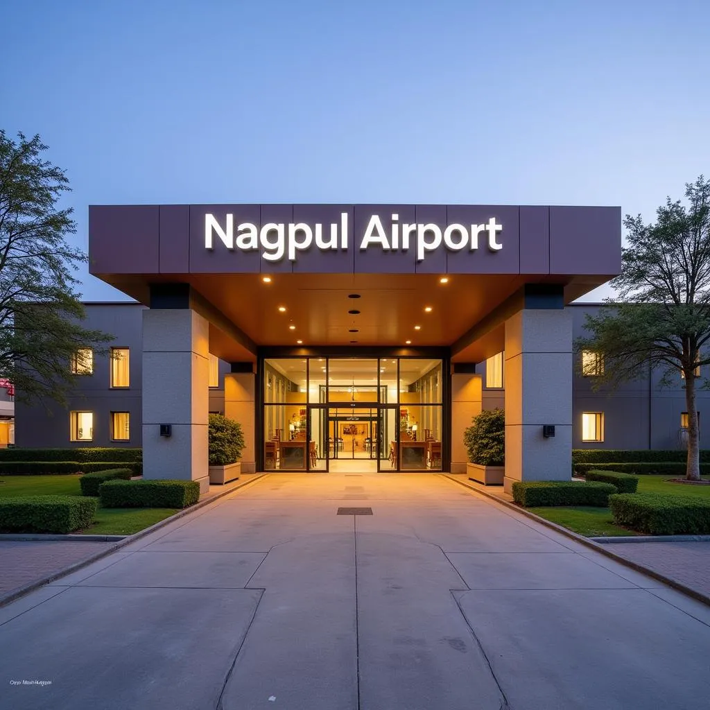 Modern Nagpur Airport Terminal Entrance