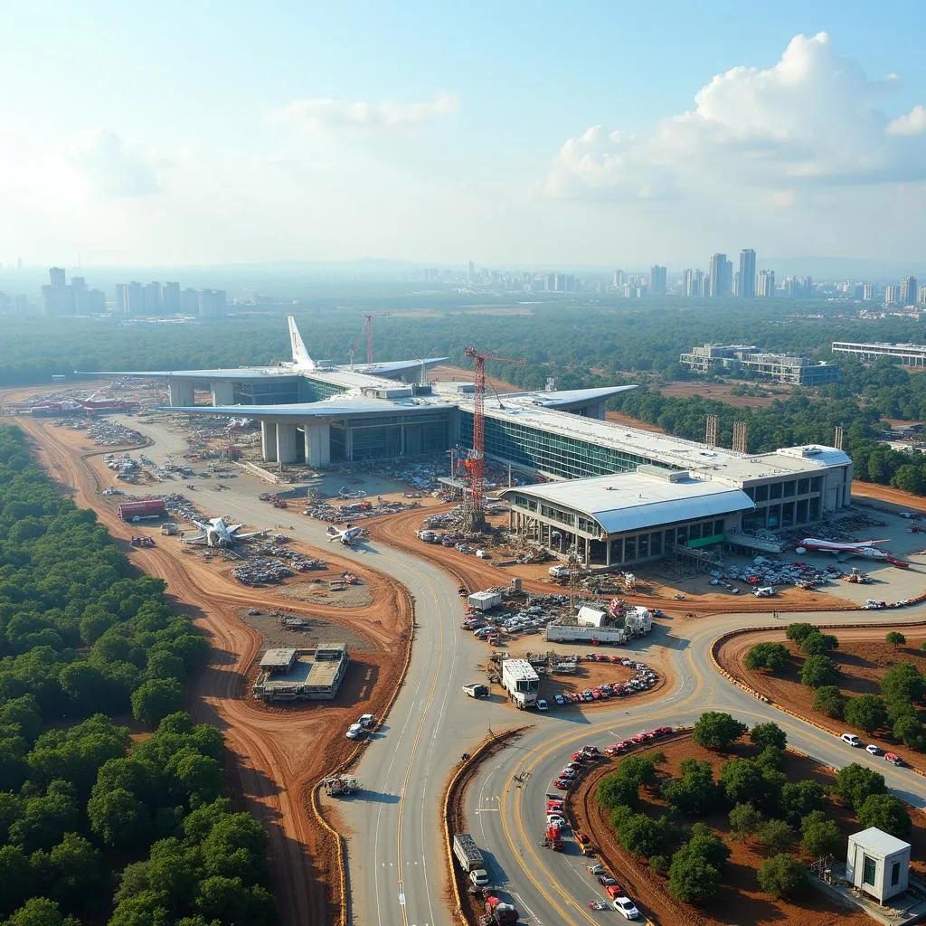 Navi Mumbai International Airport Construction