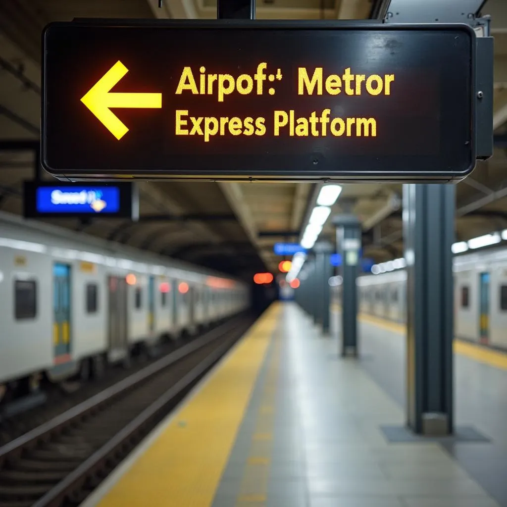 New Delhi Airport Metro Express Platform