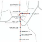 New Delhi Airport Metro Map