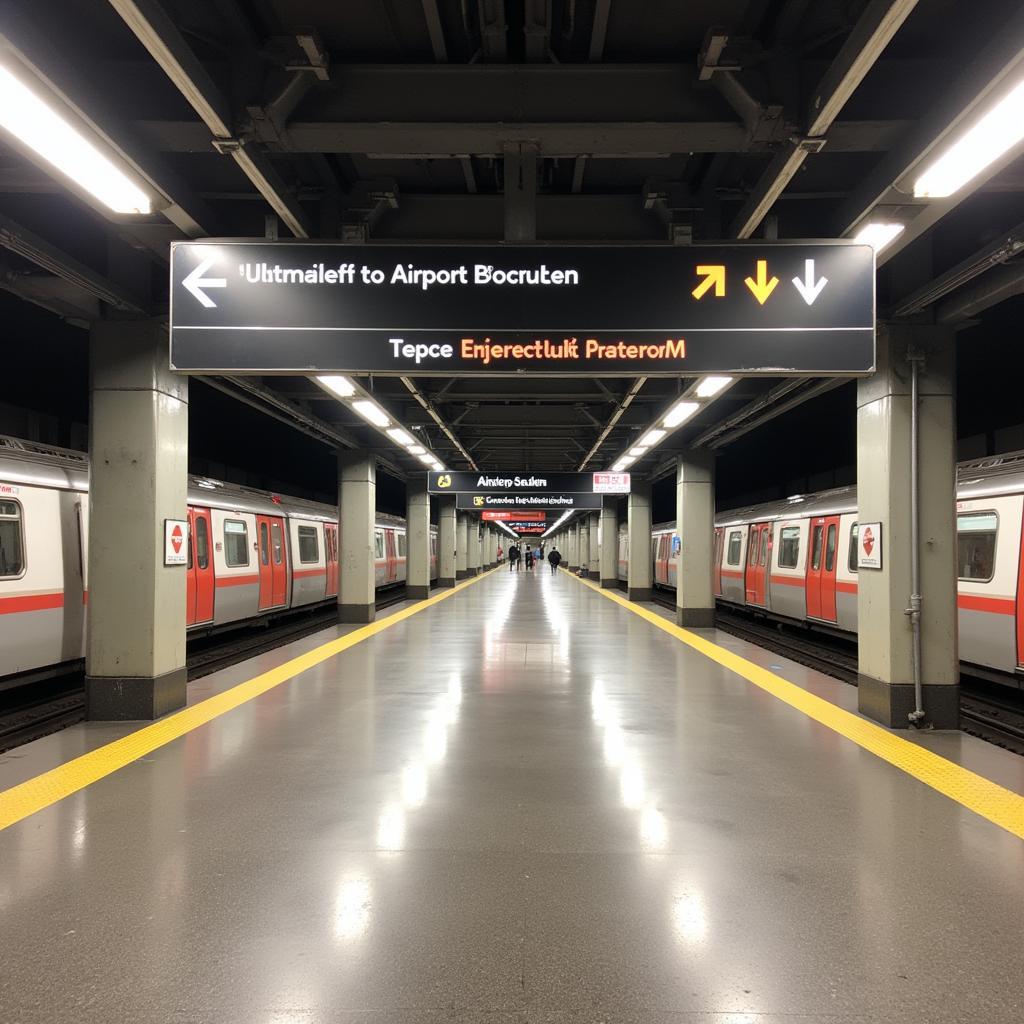 New Delhi Metro Station Signage for Airport Express Line