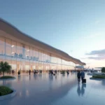 Modern terminal design of the New Pune International Airport