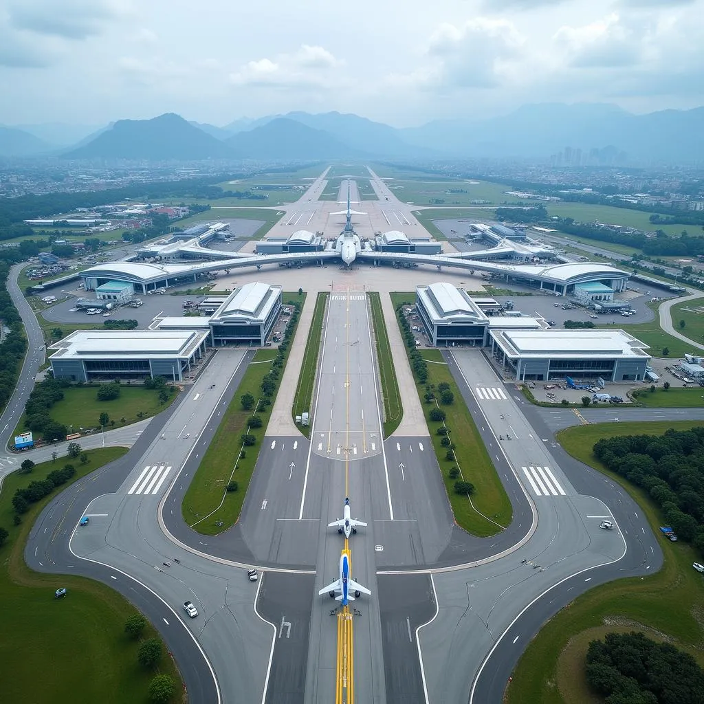 Noi Bai International Airport Aerial View