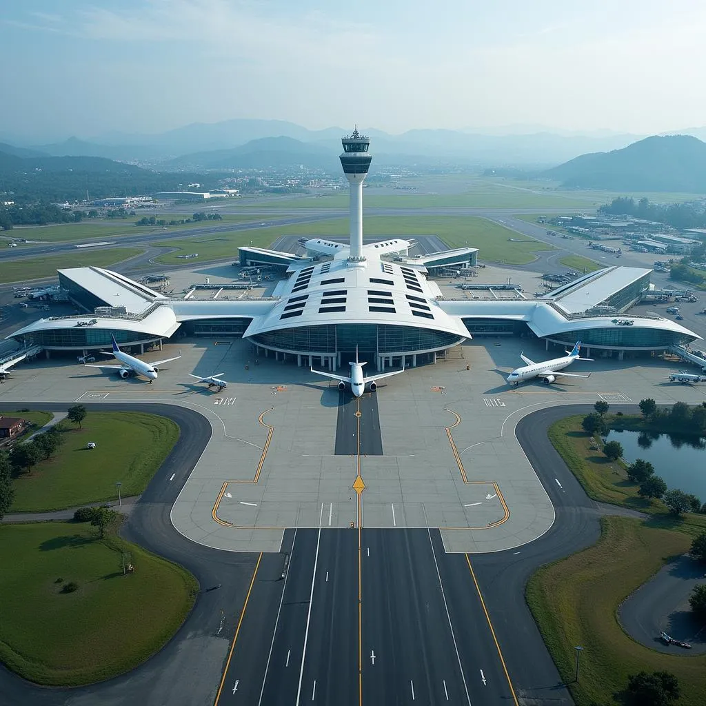 Aerial View of [Airport Name] International Airport