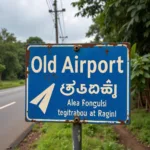 Historic Old Airport Road Signage