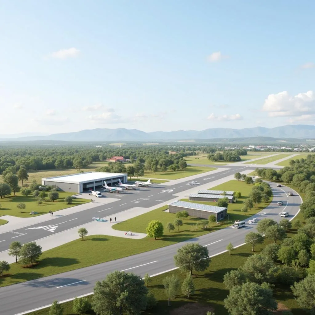 Artist rendering of Ongole Airport's expansion plans