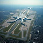 Aerial View of Paris Charles de Gaulle Airport