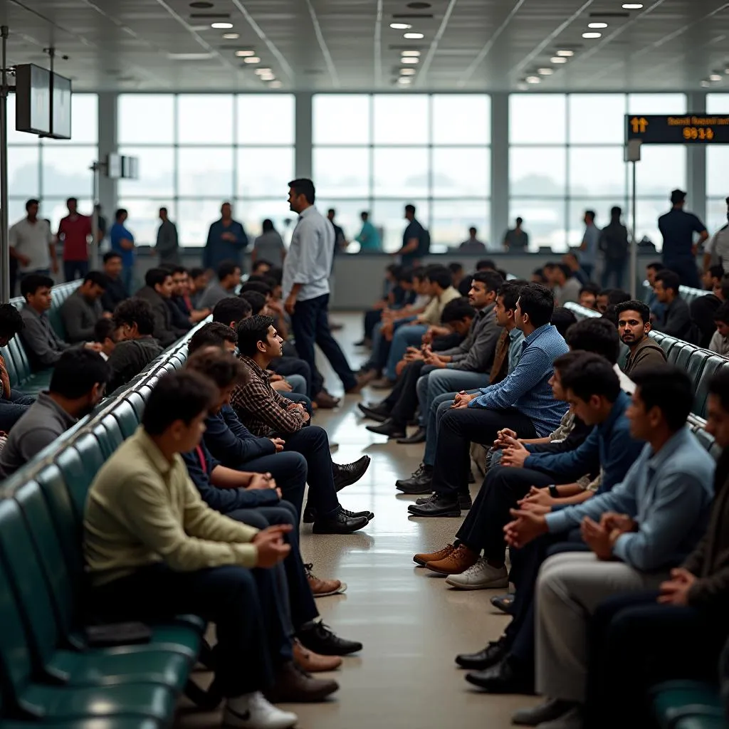 Stranded Passengers at Delhi Airport