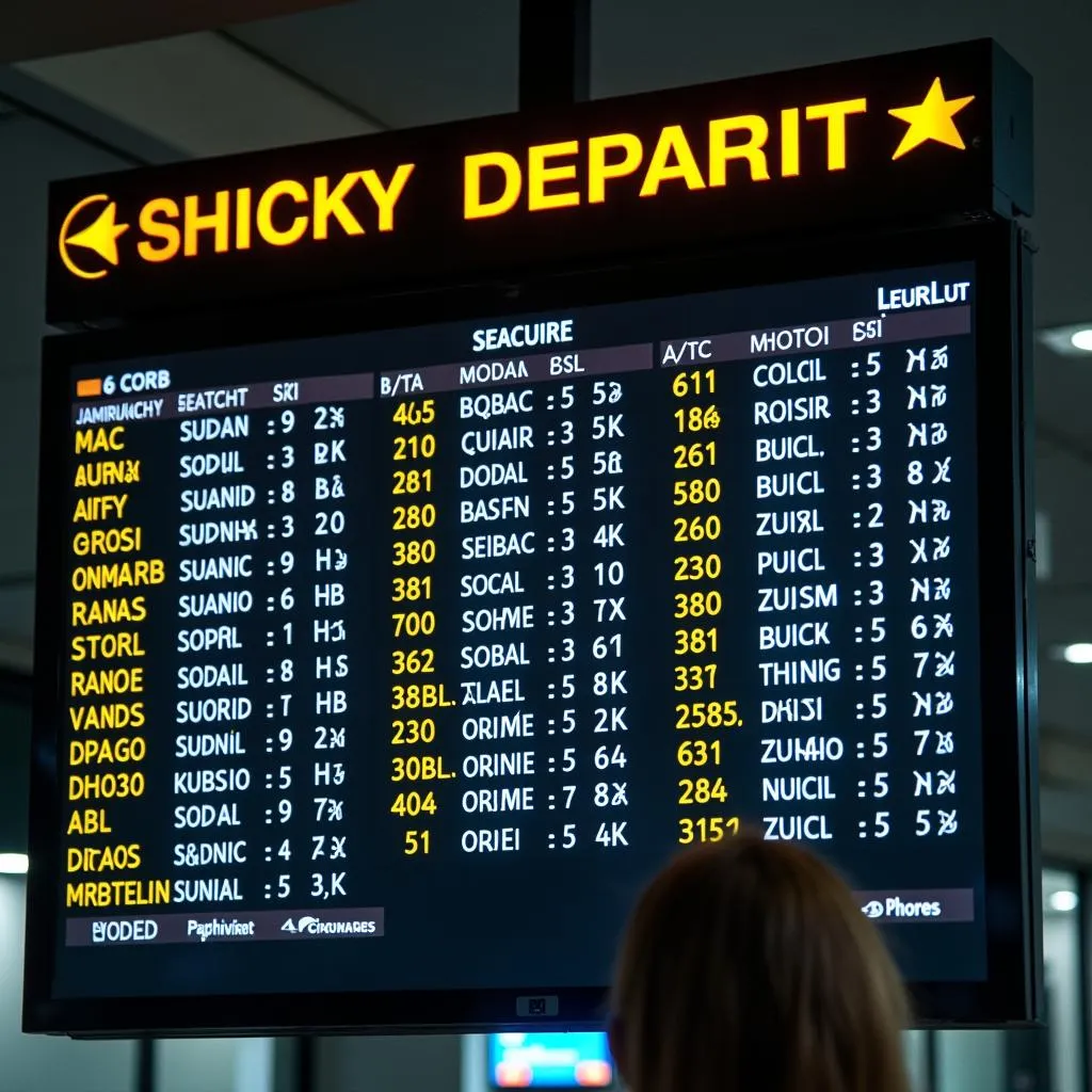 Pathankot Airport Departures Board