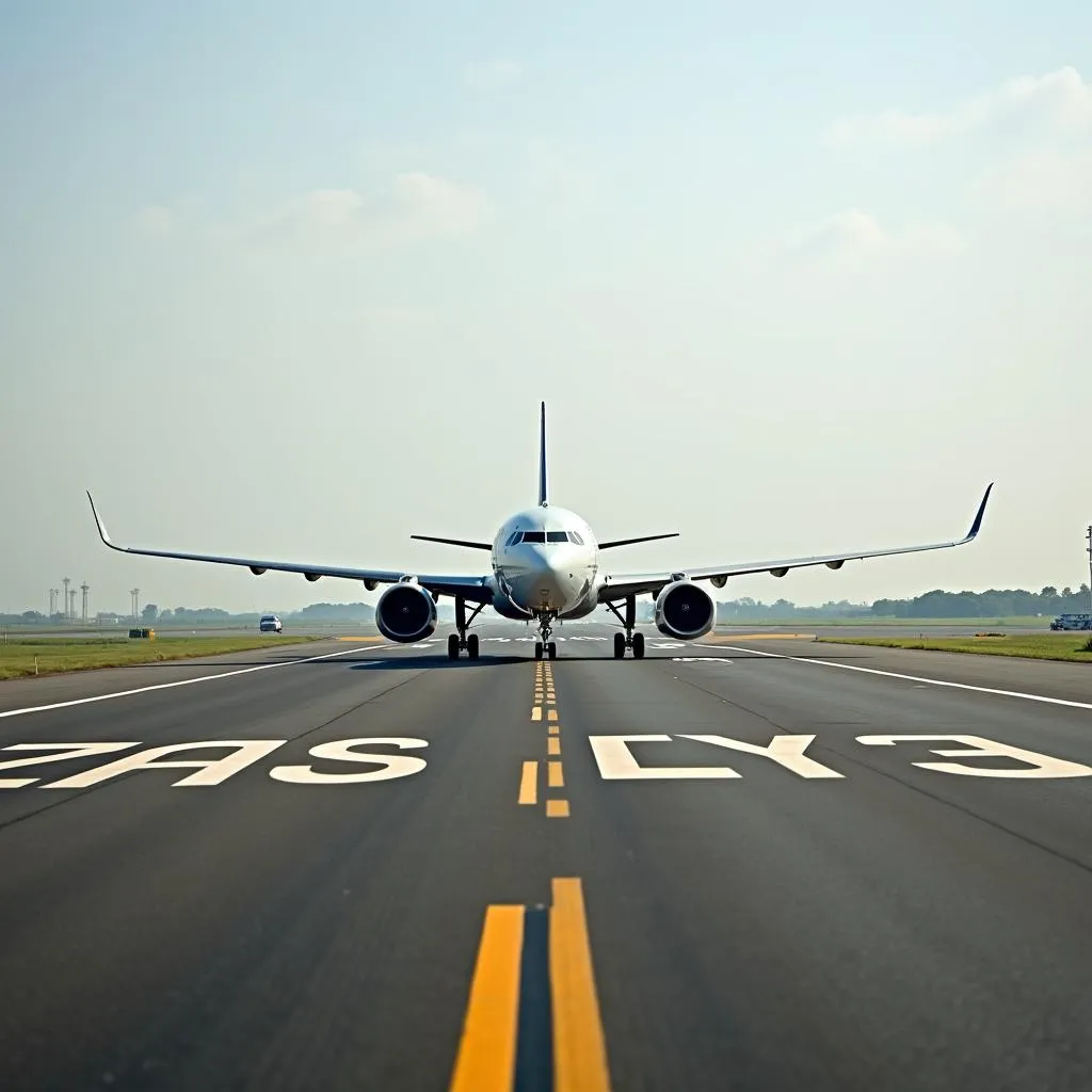 Patna Airport Runway and Aircraft