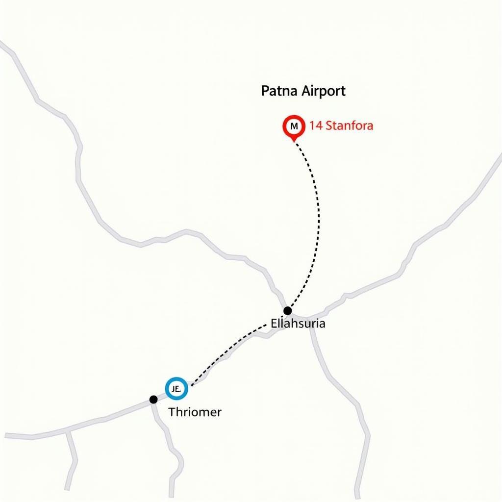 Patna Airport to Gaya Distance Map