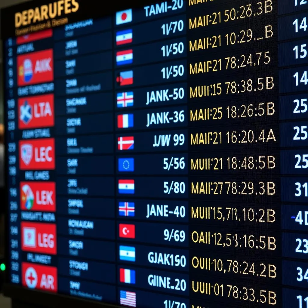 Phuket Airport Departures Board